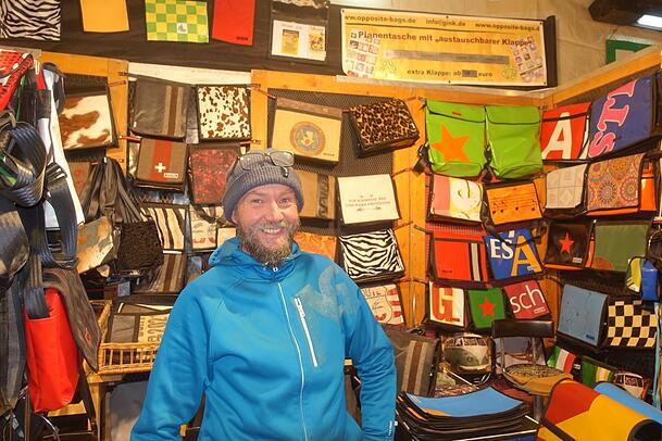 Thomas Radlmaier hat für jeden Geschmack die richtige Tasche.