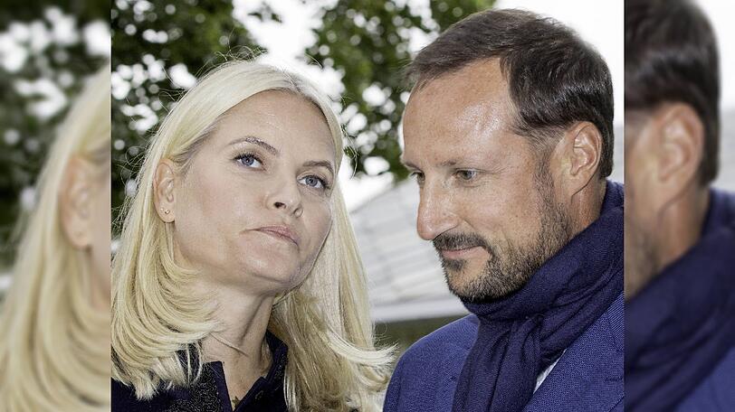 Mette-Marit mit ihrem Ehemann, dem norwegischen Kronprinzen Haakon