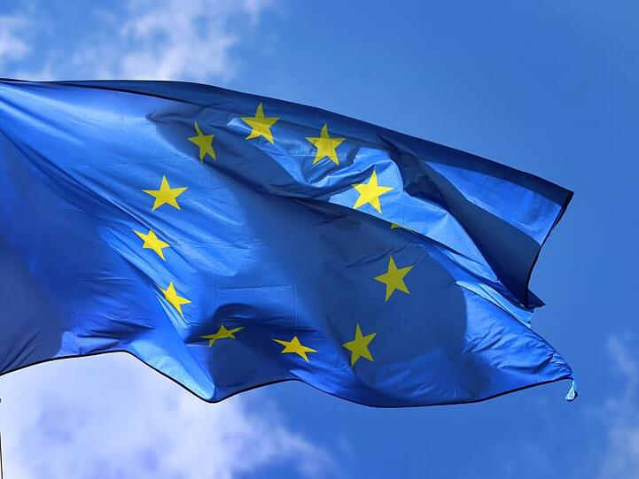 Eine Europafahne weht an einer Fahnenstange im Wind. Foto: Karl-Josef Hildenbrand/Archiv