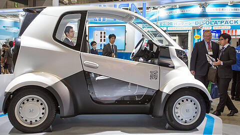 Der Kleinstwagen MC-B mit Elektroantrieb von Honda. Der japanische Autobauer Honda will verstärkt die Entwicklung von Elektrofahrzeugen vorantreiben und sieht Europa dabei als Wachstumslokomotive.