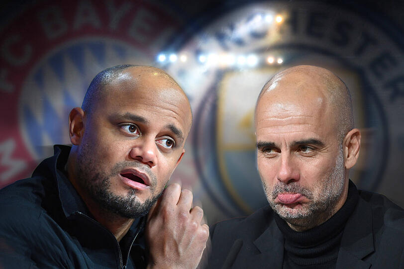 Enge Verbindung: Kompany und Pep Guardiola, der Trainer von Manchester City.