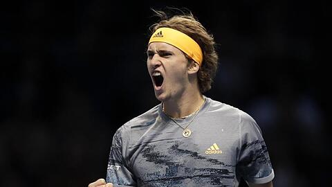 Hat sich gegen Rafael Nadal durchgesetzt: Alexander Zverev jubelt über einen gewonnenen Punkt.