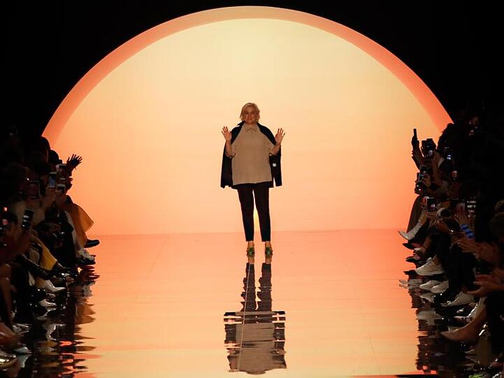 Designerin Silvia Venturini Fendi zeigte ihre erste Damenkollektion in Eigenregie.