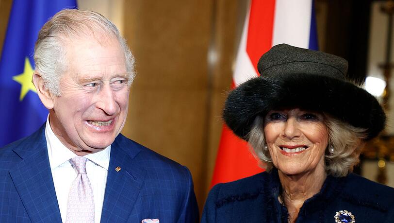 König Charles III. von Großbritannien und Königsgemahlin Camilla Ende März zu Besuch in Deutschland - noch ungekrönt.