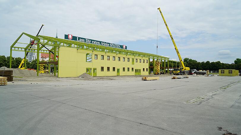 Die Bilder vom Start des Aufbaus der Theresienwiese am 10. Juli.