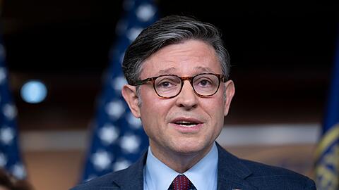 Der republikanische Vorsitzende des Repräsentantenhauses, Mike Johnson, rechnet nicht mit einer dritten Amtszeit Trumps. (Archivfoto)