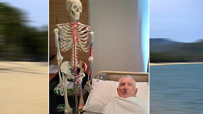 Frederic von Anhalt (re.) musste nach den Dreharbeiten ins Krankenhaus.