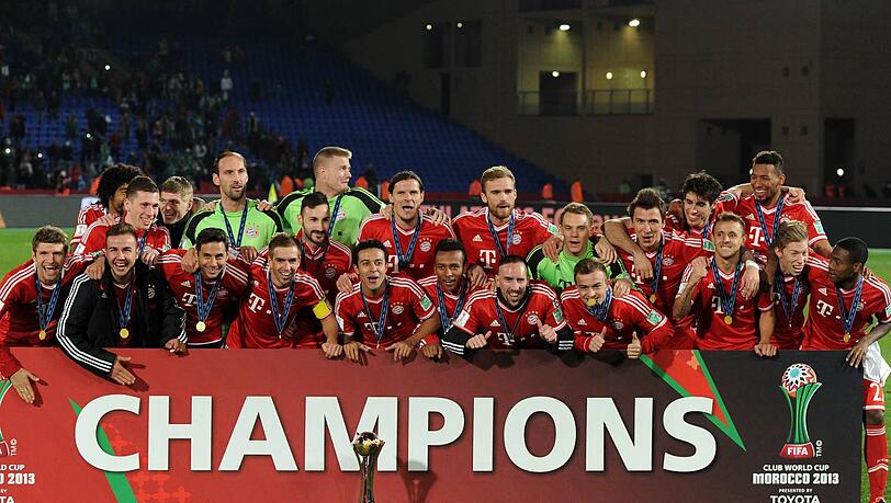 Weltmeister: Die Spieler des FC Bayern München feiern in Marrakesch.