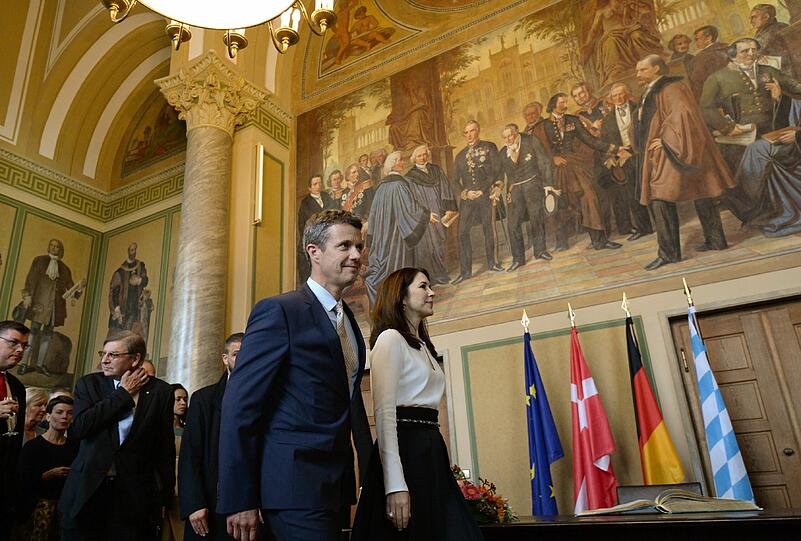 Das dänische Kronprinzenpaar Frederik und Mary besucht München