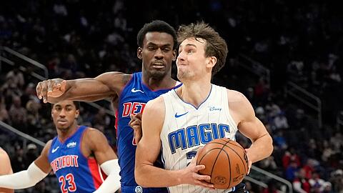 Ist nicht zu stoppen: Franz Wagner (r) von den Orlando Magic.