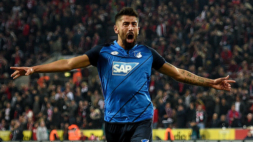 Hoffenheims Kerem Demirbay jubelt über seinen Treffer zum 1:1-Ausgleich.