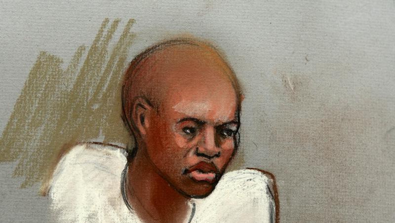 Gerichtszeichnung des Attentäters Gerichtszeichnung des Attentäters