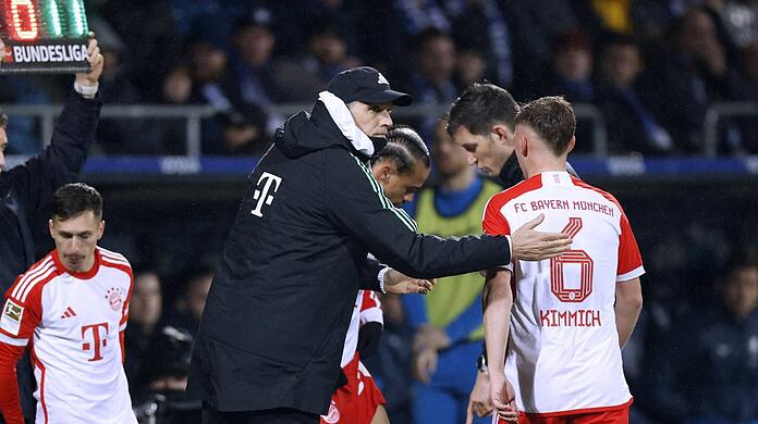 Auf diese Auswechslung beim 2:3 gegen Bochum folgte die Kimmich-Explosion. Das Verhältnis zwischen Thomas Tuchel und dem defensiven Mittelfeld-Spieler gilt als belastet.