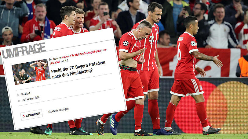 Kommen die Bayern ins Champions-League-Finale? Die Mehrheit der AZ-Leser glaubt noch daran.
