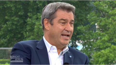 Markus Söder zu Gast im ARD-Sommerinterview.