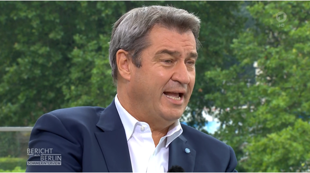 Markus Söder zu Gast im ARD-Sommerinterview.