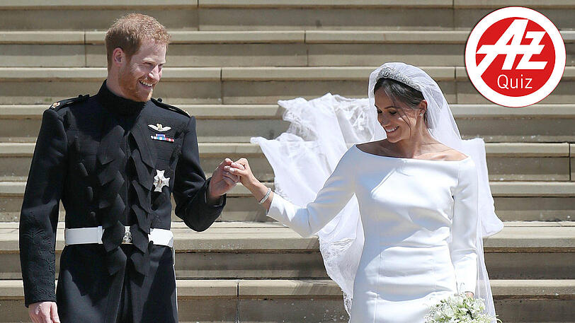 Ein gemeinsamer Weg in die Zukunft: Prinz Harry führt Meghan Markle aus der Kapelle.