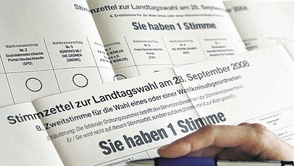 Für die Landtagswahl am Sonntag bekommt jeder zwei Stimmzettel. Für die Landtagswahl am Sonntag bekommt jeder zwei Stimmzettel.