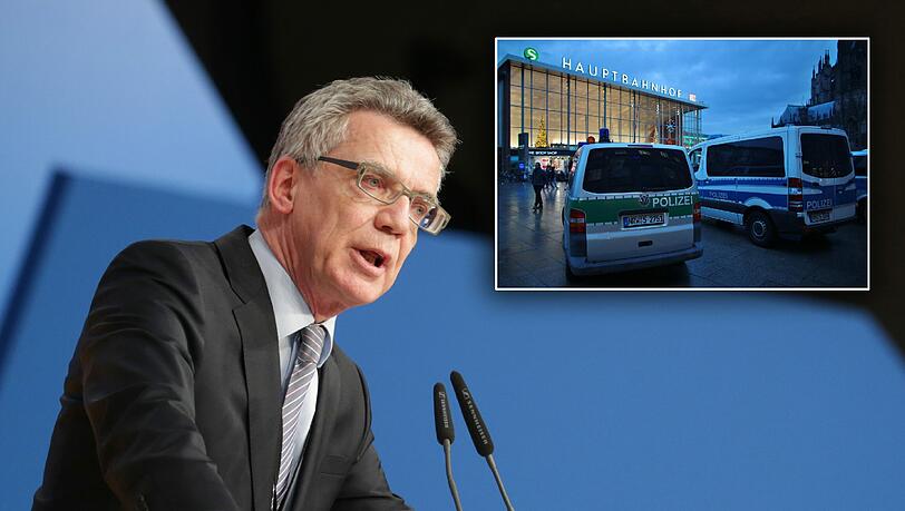 Thomas de Maiziere kritisiert die Kölner Polizei für ihr Einsatzverhalten in der Silvesternacht scharf. Thomas de Maiziere kritisiert die Kölner Polizei für ihr Einsatzverhalten in der Silvesternacht scharf.