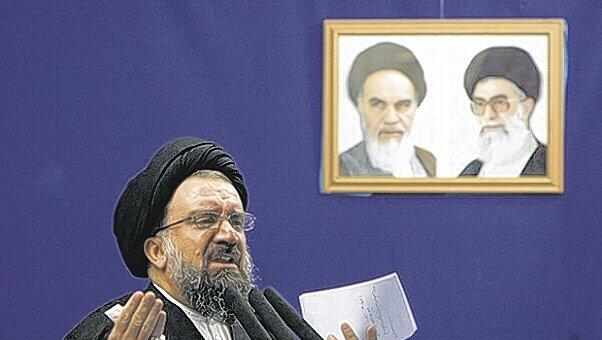 Er will die Demonstranten hinrichten lassen: Ayatollah Chatami am Freitag bei seiner Rede. Er will die Demonstranten hinrichten lassen: Ayatollah Chatami am Freitag bei seiner Rede.
