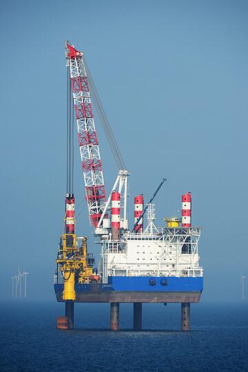 Weitere Bilder vom Windpark "Gwynt y Môr" in Wales.