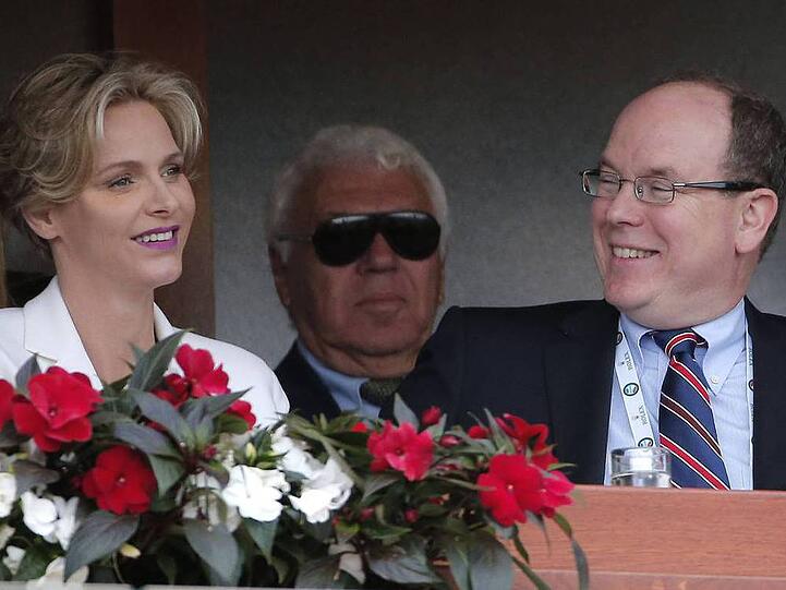 Die werdenden Eltern Charlene und Albert strahlen