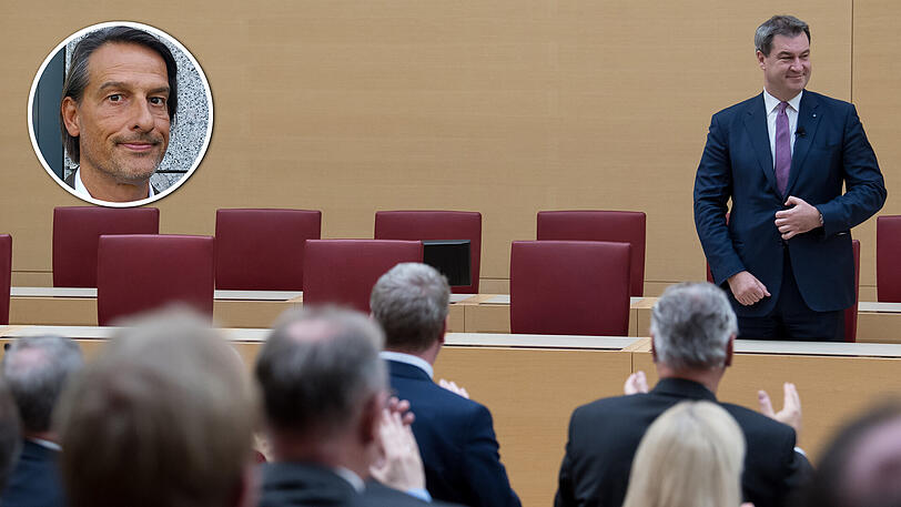 Markus Söder bei seiner Vereidigung am Dienstag.