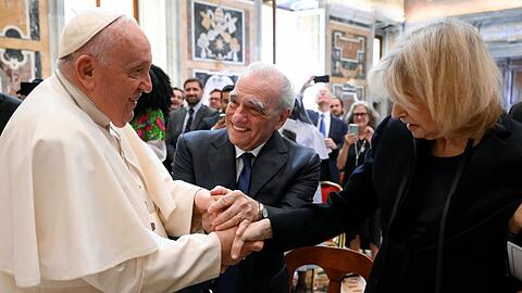 Martin Scorsese traf mehrfach Papst Franziskus, hier im Jahr 2023.