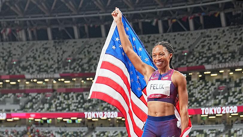 Sie gehört zu den erfolgreichsten Leichtathletinnen der Geschichte: US-Sprinterin Allyson Felix.