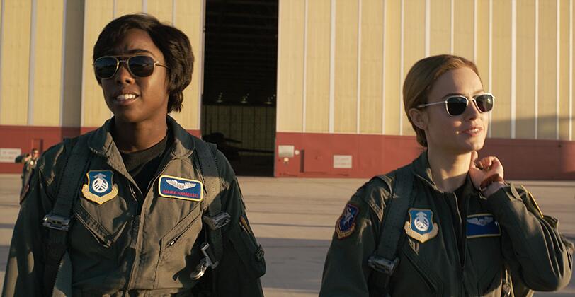 Captain Marvel (Brie Larson, rechts) ist eigentlich Air-Force-Pilotin. Captain Marvel (Brie Larson, rechts) ist eigentlich Air-Force-Pilotin.