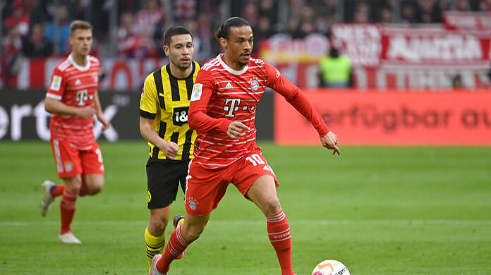 Leroy Sané überzeugt gegen Borussia Dortmund.