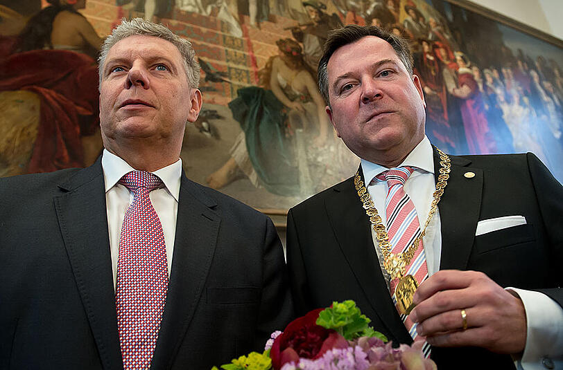 Werden auch bei der Stadtrat-Versammlung am Mittwoch dabei sein: Münchens Oberbürgermeister Dieter Reiter (SPD, l.) und der CSU-Fraktionschef und 2. Oberbürgermeister Josef Schmid.