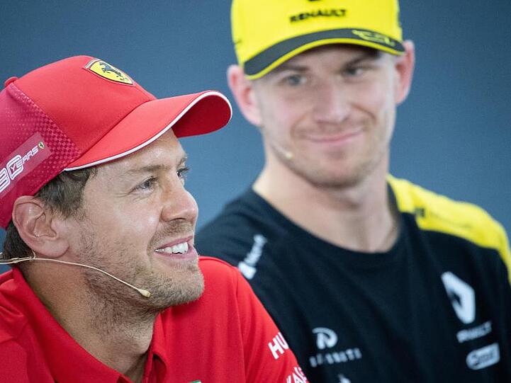 Vertreten die deutschen Farben in der Formel 1: Sebastian Vettel (l) und Nico Hülkenberg.