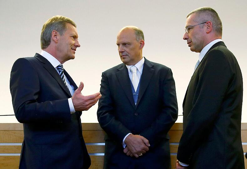 Christian Wulff beim Prozessauftakt in Hannover.