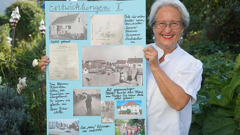 Inge Wiederhut vom Blumenauer Archiv stellt alte Fotos aus ihrer Siedlung aus. Inge Wiederhut vom Blumenauer Archiv stellt alte Fotos aus ihrer Siedlung aus.