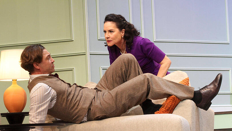 Vor der offiziellen "Kleine Verbrechen unter Liebenden"-Premiere fand in Hamburg eine Fotoprobe statt. Marisa Burger steht mit Florian Leander auf der B&uuml;hne.