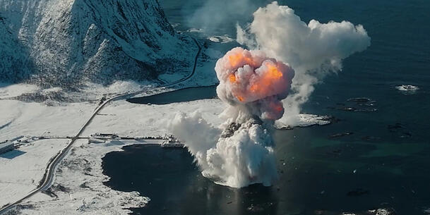 Der Screenshot aus einem Video von Isar Aerospace zeigt die Rakete "Spectrum", die zum Ende des Testflugs im M&auml;rz 2025 explodierte.