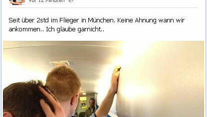 "Ich glaube wir kommen gar nicht mehr an": Necat Aygün postet seinen Ärger auf Facebook "Ich glaube wir kommen gar nicht mehr an": Necat Aygün postet seinen Ärger auf Facebook