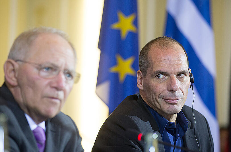 Ziemlich beste Feinde: Deutschlands Finanzminister Wolfgang Schäuble (l) und sein griechischer Kollege Yanis Varoufakis.