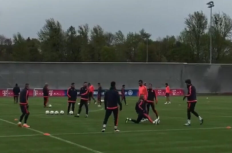 Geheimes Abschlusstraining vor dem Champions-League-Halbfinale: Mit dabei: Jérome Boateng