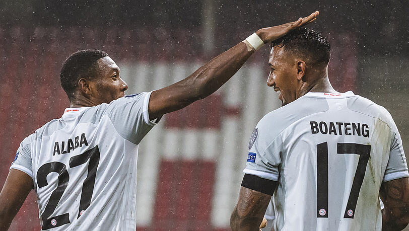 Einer geht sicher, beim anderen ist die Zukunft noch unklar: David Alaba (l.) und Jérôme Boateng. Einer geht sicher, beim anderen ist die Zukunft noch unklar: David Alaba (l.) und Jérôme Boateng.