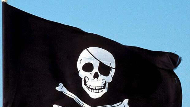 Die Piratenflagge, das Markenzeichen des FC St. Pauli Die Piratenflagge, das Markenzeichen des FC St. Pauli