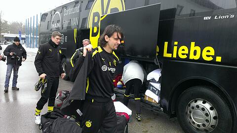 Kürzlich waren die Dortmunder auf dem Trainingsgelände der Löwen zu Gast.