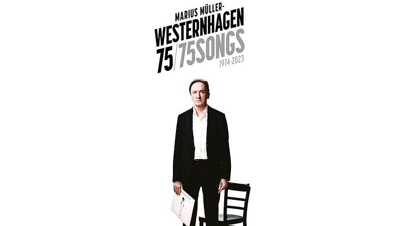 Das Cover von "Westernhagen 75": Rock-Röhre Marius mit seinem Debütalbum "Das erste Mal" in der Hand.