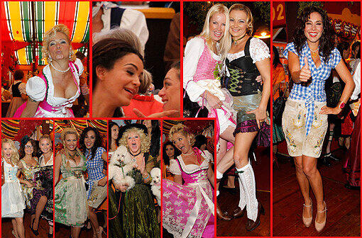 Ja, haben die denn alle auf der Theresienwiese übernachtet? Nein! Regine Sixt hat wieder zur Damenwiesn geladen - und die Promi-Damen sind gern ins Hippodrom gekommen...