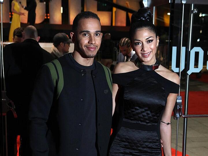 Lewis Hamilton und Nicole Scherzinger gemeinsam auf dem roten Teppich