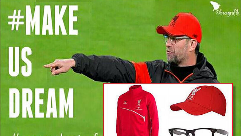 Jürgen Klopp als Red Devil: Die unzufriedenen Liverpool-Fans fordern den ehemaligen Dortmunder. Jürgen Klopp als Red Devil: Die unzufriedenen Liverpool-Fans fordern den ehemaligen Dortmunder.