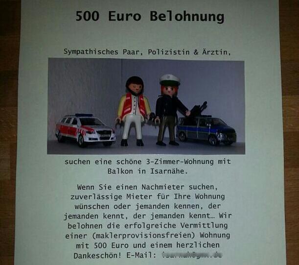 Die meisten glauben nicht daran, dass so eine Wohnungssuche per Zettel funktionieren kann. AZ-Leserin Evi Kopp weiß, dass diese Suche erfolgreich war.