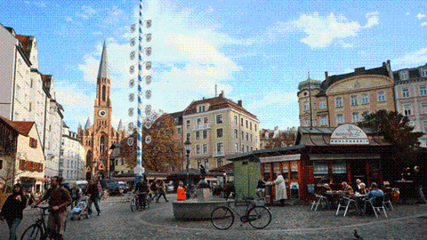 Der Wiener Platz ist das Ziel der Stadtteilführung durch Haidhausen.