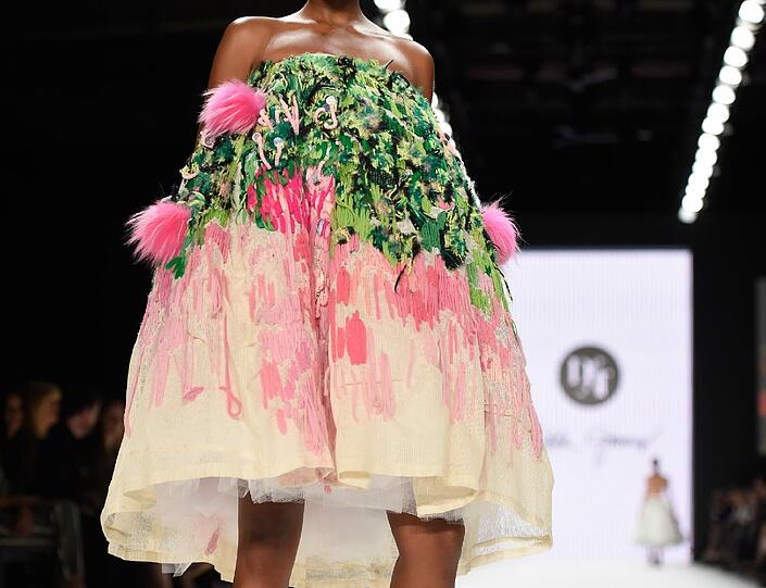 Modepräsentation des Labels "Designer for Tomorrow" by Fashion ID während der Mercedes-Benz Fashion Week.